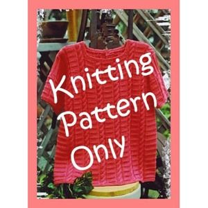 New Sarah James WS119 Cable and Ladders Pullover Sweater Knitting Pattern